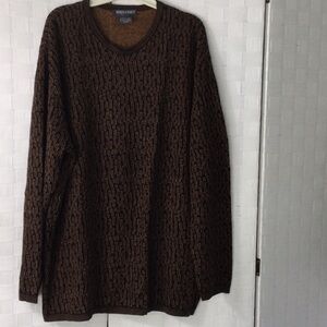 Mens Mondo di Marco Pullover size L long sleeves made in Italy gold & black #402